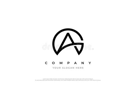 Letter AG Or GA Monogram Logo Design Stock Vector Illustration Of