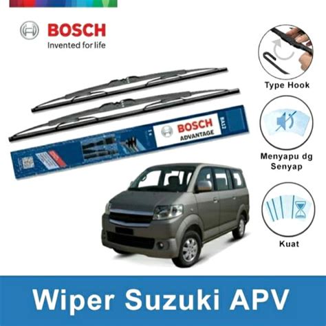 Jual Wifer Bosch Original Suzuki Apv Karet Wiper Kaca Depan Mobil Pc