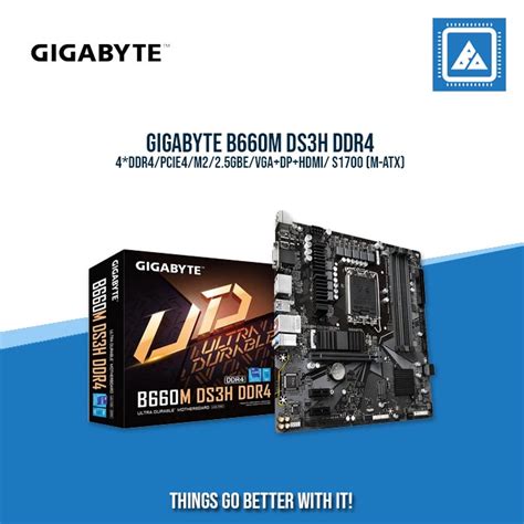 GIGABYTE B660M DS3H DDR4 /4*DDR4/PCIE4/M2/2.5GBE/VGA+DP+HDMI/ S1700 (M ...