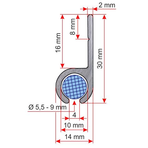 Aluminium Kederschiene 14 X 30 Mm Aluminium Kederschienen Edelstahl
