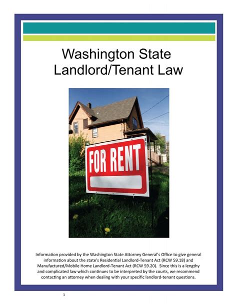 Washington State Landlord Tenant Law Lewis County