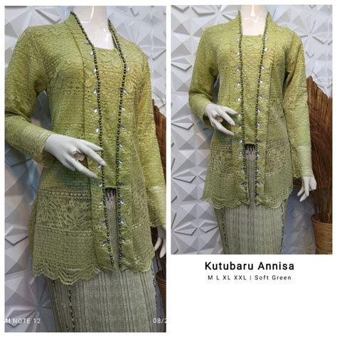 Jual Promo Setelan Kebaya Kutubaru Burkat Pendek Mix Rok Plisket