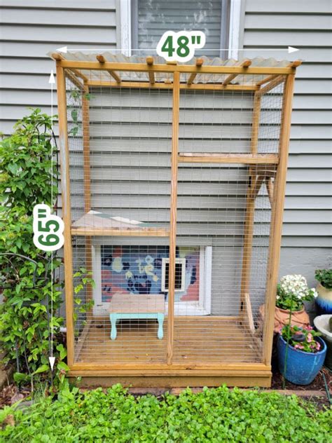 How To Build A Catio Diy Catio Tutorial Outdoor Cat Enclosure