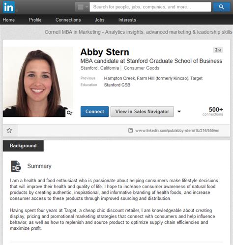 Tech Waffles: LinkedIn Summary Examples for MBA Students