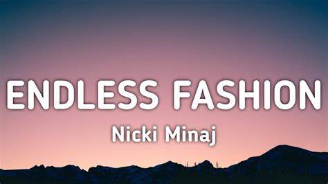 Nicki Minaj Endless Fashion Verse Lyrics Even If My Name Was