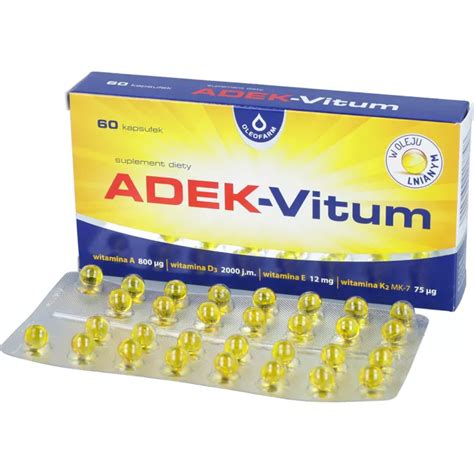 ADEK Vitum 60 kapsułek opinie skład i cena Apteka Nowa Farmacja