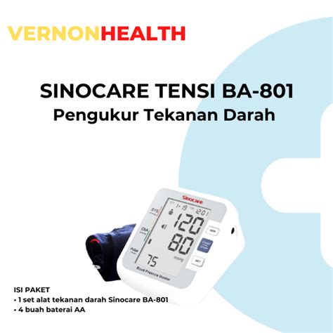 Sinocare Ba Tensi Darah Digital Tensimeter Alat Cek Tekanan Darah