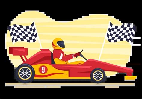 Racing Game Illustration Free Download Sports And Games Illustrations