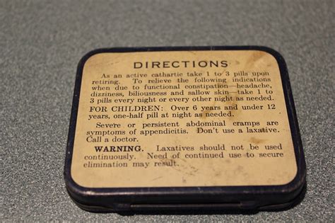 Vintage W T Rawleigh S Cathartic Pills Tin Used As Laxative Pill