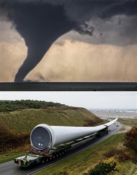 The Size Of This Tornado Compared To The Wind Turbines Vs The Size Of A Single Wind Turbine