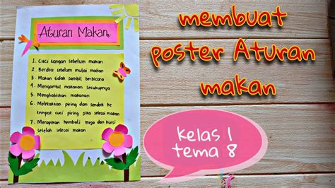 Membuat Poster Aturan Makan YouTube