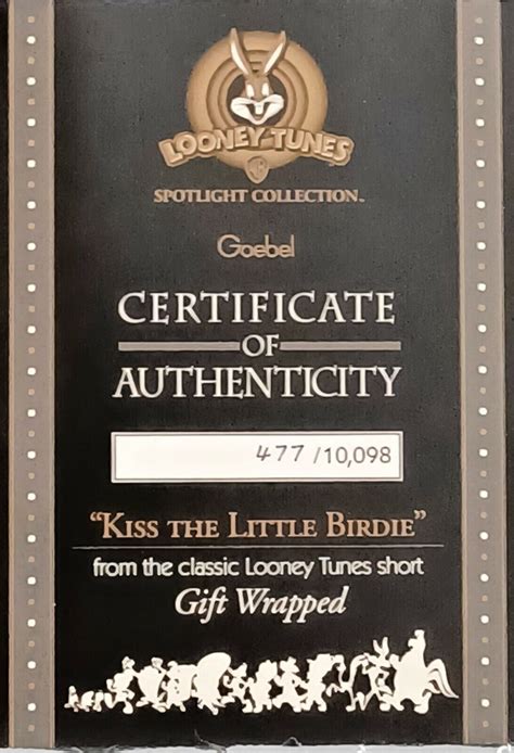 Goebel Looney Tunes Spotlight Collection Kiss The Little Birdie