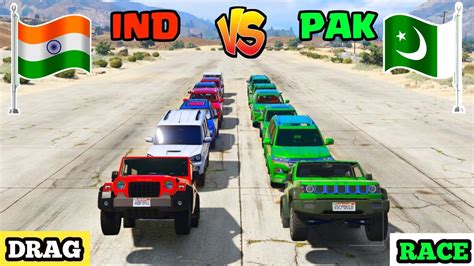 India Vs Pakistan Gta Indian Cars Vs Pakistan Cars Drag Race Gta