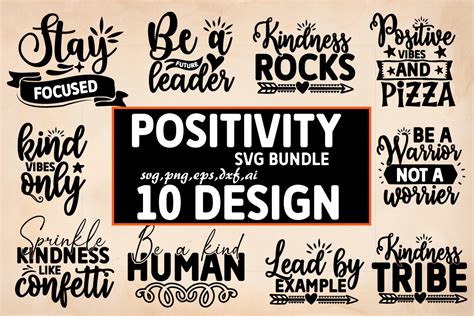 Positivity Svg Bundle Graphic By Vertex Creative Fabrica