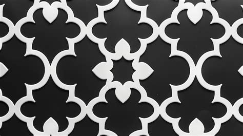 Premium Photo Quatrefoil Stencil Pattern Simple Black And White Vector