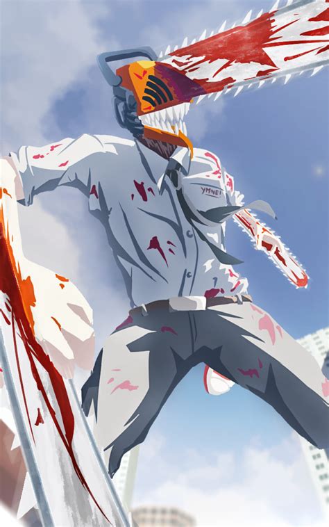 800x1280 Resolution Denji Digital Chainsaw Man 2022 Nexus 7samsung