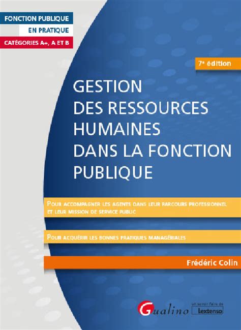 Ebook Gestion Des Ressources Humaines Dans La Fonction Publique