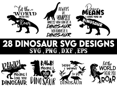 Dinosaur Svg Bundle Dinosaur Birthday Svg Kids Dinosaur Svg T Rex