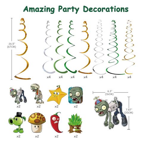 Plants VS Game Theme Party HAPPY BIRTHDAY Zombies Banner Cake Topper