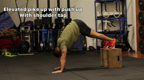 Elevated Pike Up With Push Up With Shoulder Taps Youtube