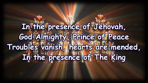 In The Presence Of Jehovah Lyrics - LyricsWalls