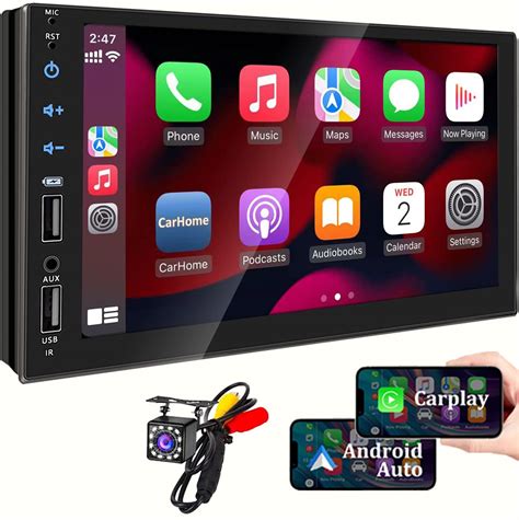 Double Din Car Stereo Compatible With Apple Carplay Android Auto 7inch