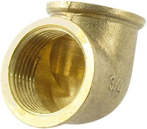 Aexit 3 4 PT X 3 4 PT 90 Degree Brass Pipe Female Threaded Elbow