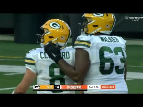 Sean Clifford Throws A Pick 6 In 1st NFL Game 2023 PACKERS VS BENGALS