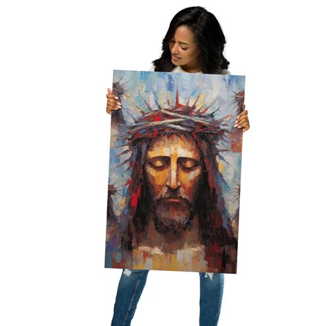 Divine Shepherd Jesus Christ Poster Lamb Of God Easter Resurrection