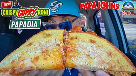 Papa Johns® Crispy Cuppy Roni Papadia Review 😍🍕 New Crispy Cuppy