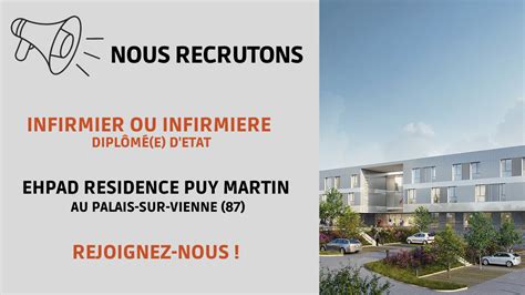 RECRUTEMENT INFIRMIER ou INFIRMIERE offre clôturée EHPAD PUY MARTIN