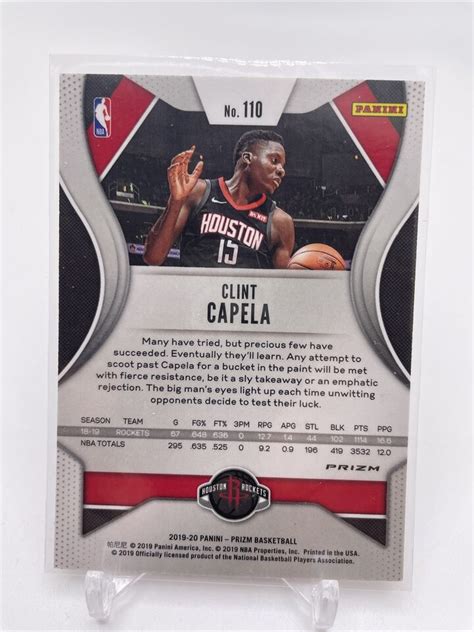 Panini Prizm Basketball Clint Capela Silver Prizm Houston