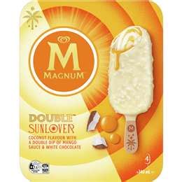 Magnum Double Frozen Dessert Sticks Sunlover 4 X 85 Ml Woolworths