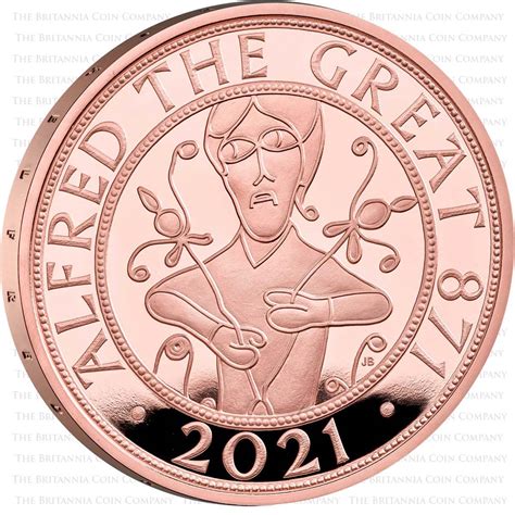 2021 Gold Proof Five Pound Alfred the Great