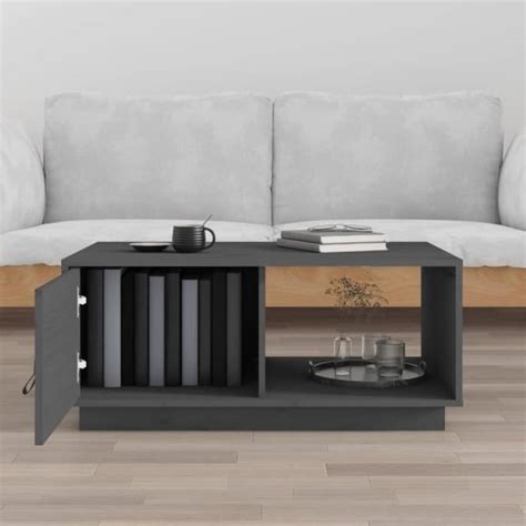 Yosoo Tables Table Basse Gris X X Cm Bois Massif De Pin