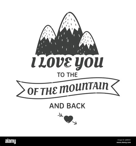 I Love Mountains Stock Vector Images Alamy