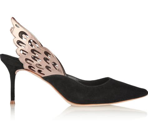 SOPHIA WEBSTER Angelo Cutout Leather And Suede Slingback Pumps Shoes Post