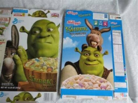 Kellogg's Shrek 2004 & 2007 Cereal Box Multi Grain Cereal With ...