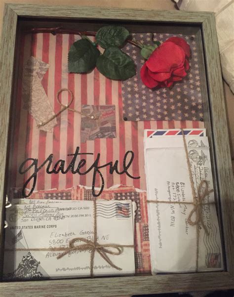 I Made This Shadow Box With The Letters Ive Received From My Marine