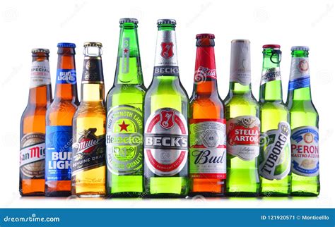 Bottles of Famous Global Beer Brands Editorial Photo - Image of bottles ...