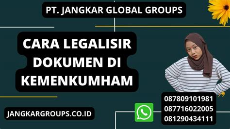 Cara Legalisir Dokumen Di Kemenkumham Jangkar Global Groups