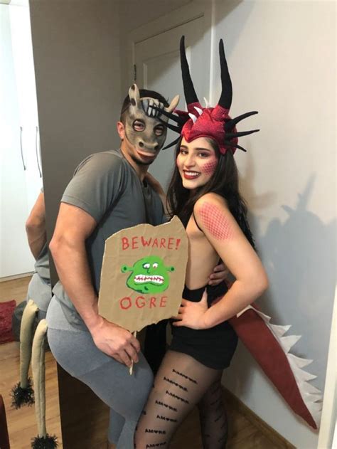 Shrek Dragon Halloween Costume For Couples