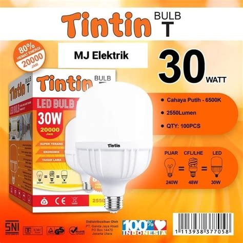 Tintin Bohlam Lampu LED Kapsul 30w 30 Watt Tintin Tin Tin Capsule Murah