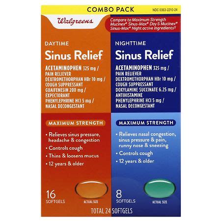 Walgreens Daytime Nighttime Sinus Relief Walgreens