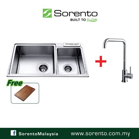 SORENTO SRTKS8801D Stainless Steel 304 Undermount Double Bowl Kitchen