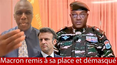 Sékou Tounkara Actualités Le Niger remet Macron à sa place Burkina