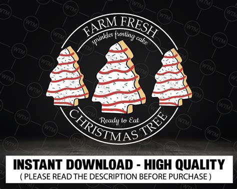 Farm Fresh Christmas Tree Cakes Svg Christmas Cake Tree Farm Svg