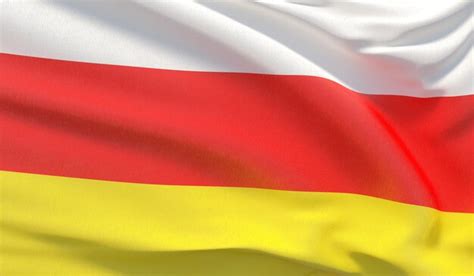 Premium Photo Waving National Flag Of South Ossetia Waved Highly