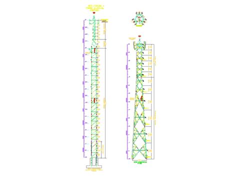 Torre Autosoportada En AutoCAD Descargar CAD 2 55 MB Bibliocad