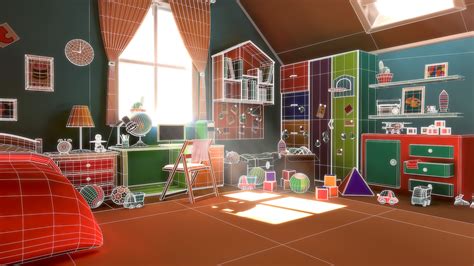 Artstation Asset Cartoons Bedroom 02 3d Model Resources